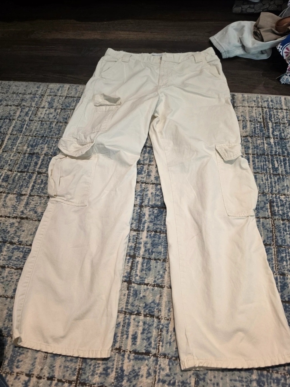 Zara Men's Cream Cargo Pants